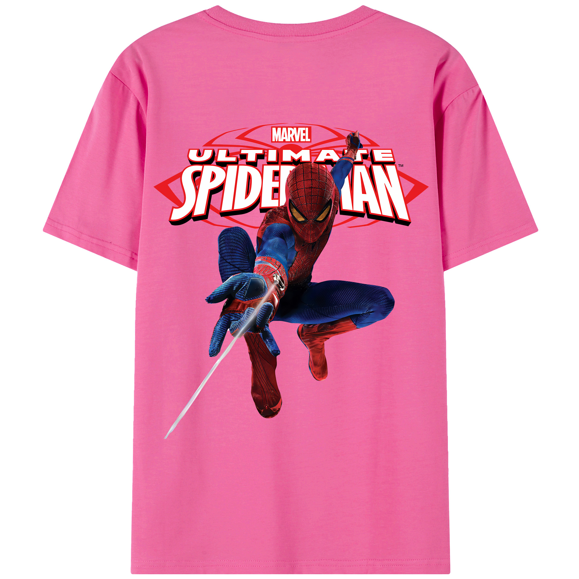 （画像用） Spider Man スパイダーマン レディース半袖Tシャツ(バックプリント)